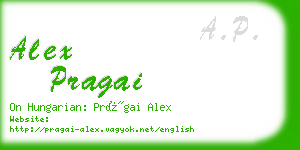 alex pragai business card